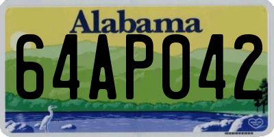AL license plate 64AP042