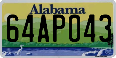 AL license plate 64AP043