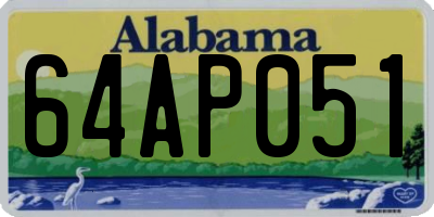 AL license plate 64AP051