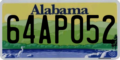 AL license plate 64AP052