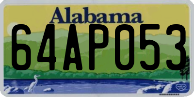 AL license plate 64AP053