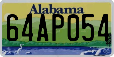 AL license plate 64AP054