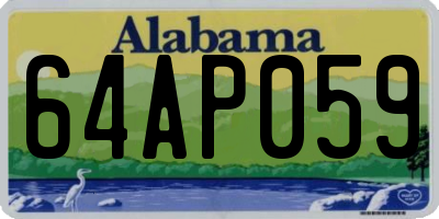 AL license plate 64AP059