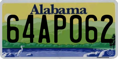 AL license plate 64AP062