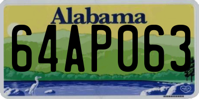 AL license plate 64AP063