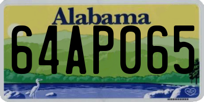 AL license plate 64AP065