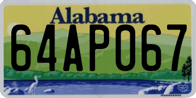 AL license plate 64AP067