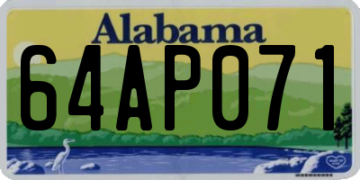 AL license plate 64AP071