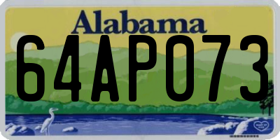AL license plate 64AP073