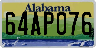 AL license plate 64AP076