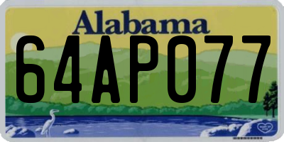 AL license plate 64AP077
