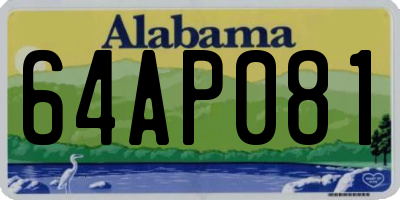 AL license plate 64AP081