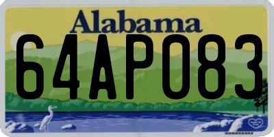 AL license plate 64AP083