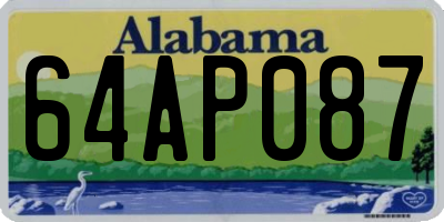 AL license plate 64AP087