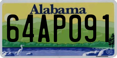 AL license plate 64AP091