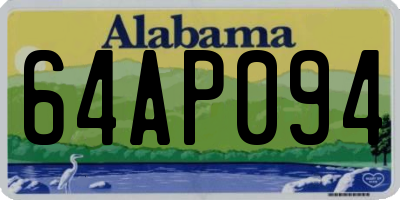 AL license plate 64AP094