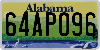 AL license plate 64AP096