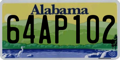 AL license plate 64AP102