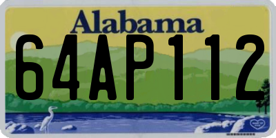 AL license plate 64AP112