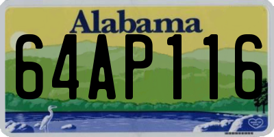 AL license plate 64AP116