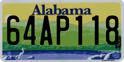 AL license plate 64AP118
