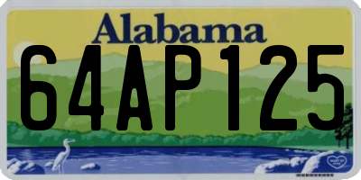 AL license plate 64AP125
