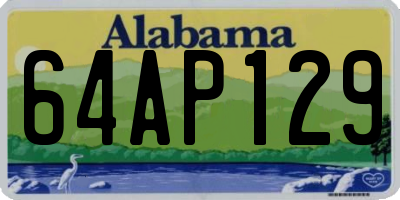 AL license plate 64AP129