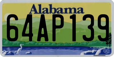 AL license plate 64AP139