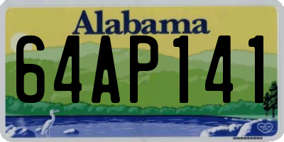 AL license plate 64AP141