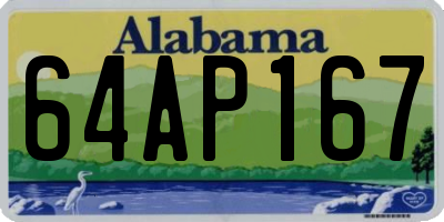 AL license plate 64AP167