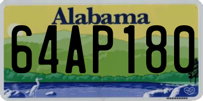 AL license plate 64AP180