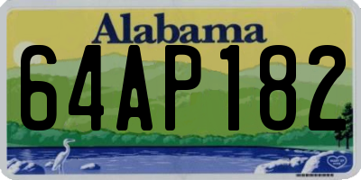 AL license plate 64AP182