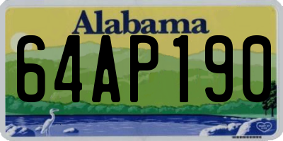 AL license plate 64AP190