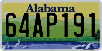 AL license plate 64AP191