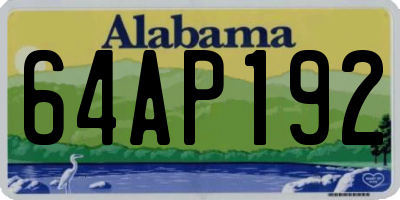 AL license plate 64AP192