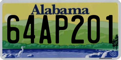 AL license plate 64AP201
