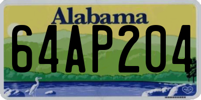AL license plate 64AP204