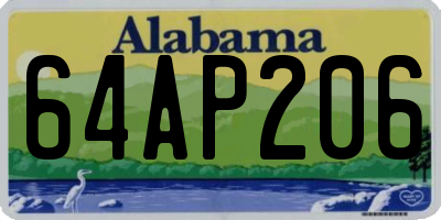 AL license plate 64AP206
