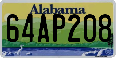 AL license plate 64AP208