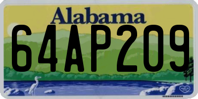 AL license plate 64AP209