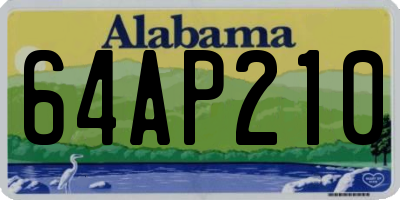 AL license plate 64AP210