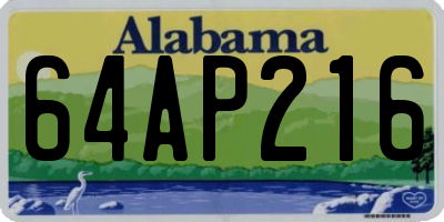 AL license plate 64AP216