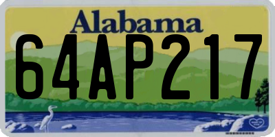 AL license plate 64AP217