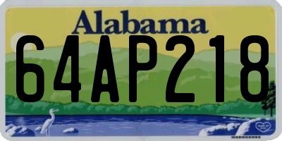 AL license plate 64AP218
