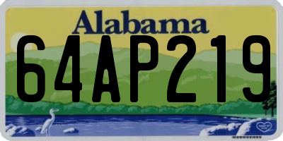 AL license plate 64AP219