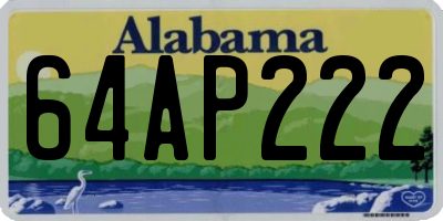 AL license plate 64AP222