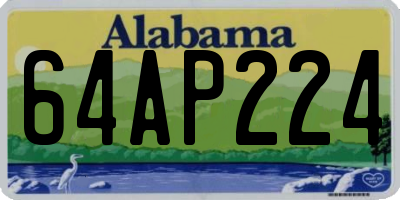 AL license plate 64AP224