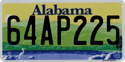 AL license plate 64AP225