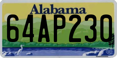 AL license plate 64AP230