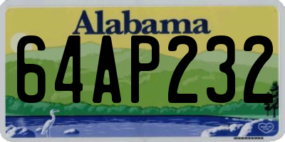 AL license plate 64AP232